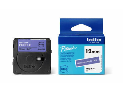 Brother BTAG-F35, 12mm hvid/lilla, 4 m