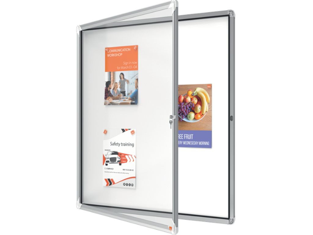 Opslagsskab | Nobo | 12xA4 | magnetisk | udendørs brug