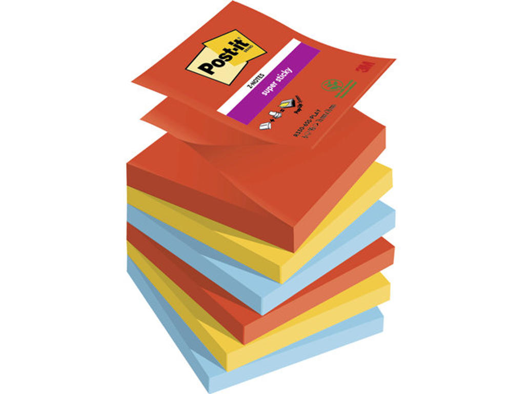 Post-it Z Super Sticky 76x76mm Playful ass 6 stk (R330)
