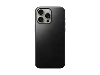 Cover til iPhone 15 Pro Nomad læder sort