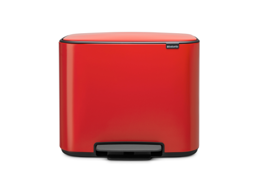 Brabantia Pedalspand Bo | 3 x 11 liter | Rød