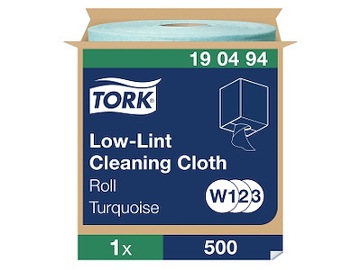 Aftørring Tork W1/W2 190494 Sensitiv turkis 500 ark/rl.