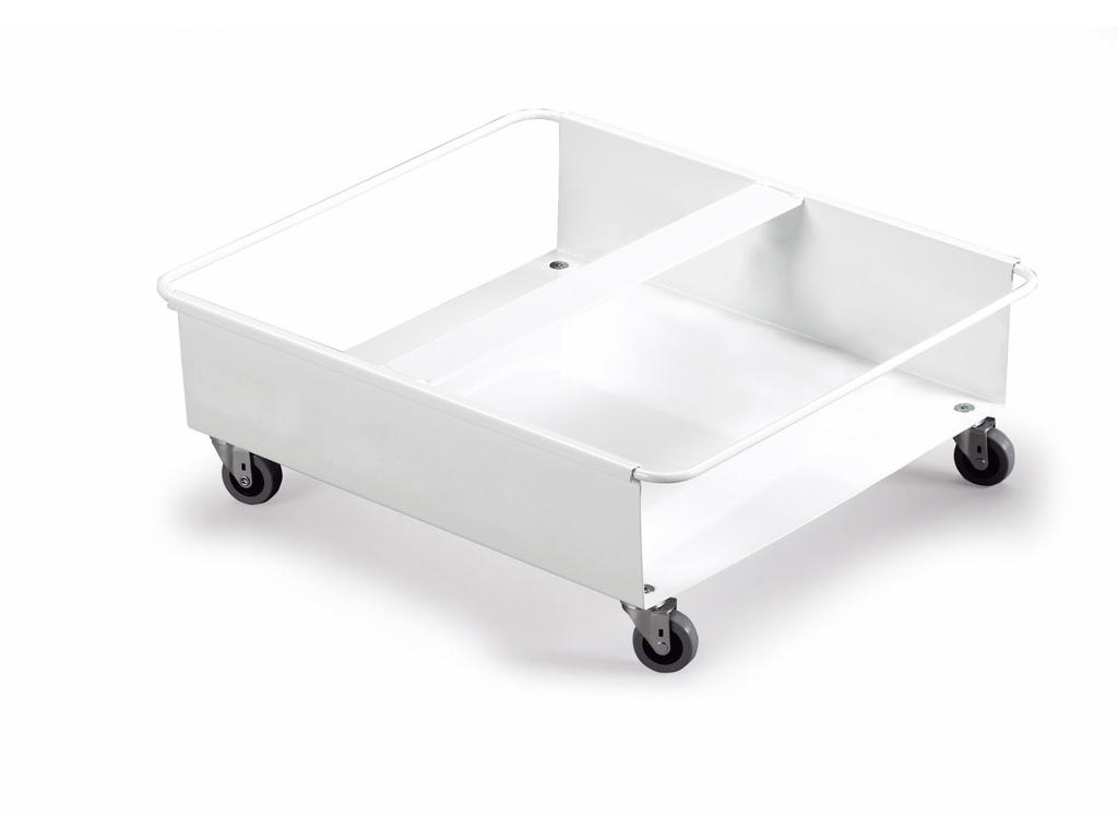 Vogn Durabin Duo 60L. hvid m/4 hjul - UDGÅR