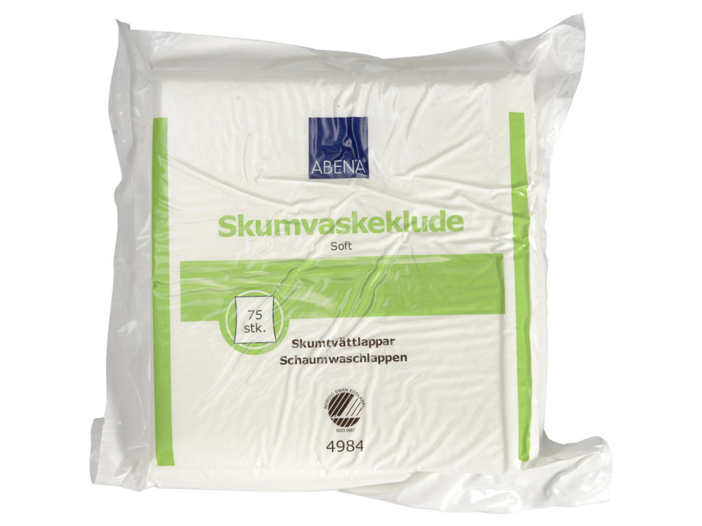 Skumvaskeklud 19x19 cm.  56x75 stk.