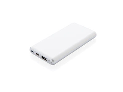 Ultrahurtig 10.000 mAh powerbank med PD, hvid