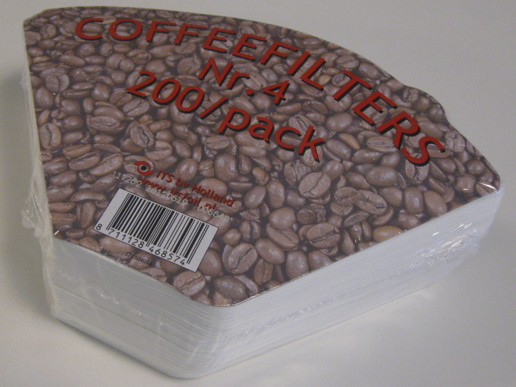 Kaffefilter nr. 1x4 hvid 200 stk