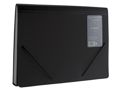 Arkivmappe A4 med 13 rum sort