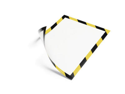Skilt Duraframe® A4 gul/sort Security magnetisk 5 stk