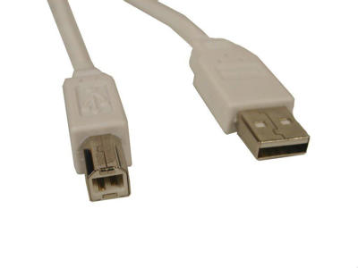 USB kabel 2.0 A-B hvid 1,8 meter