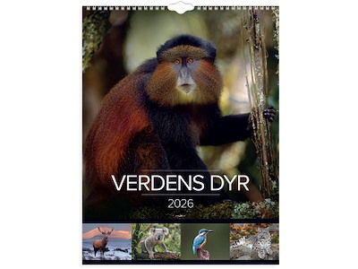 Vægkalender Verdens dyr 2026