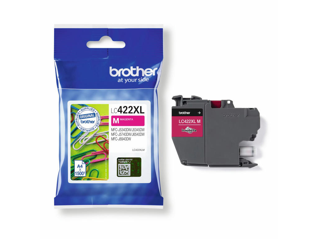 Brother blæk LC422XLM magenta, 1500 sider