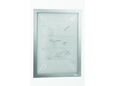 Skilt Duraframe® Wallpaper A4 sølv aftagelig