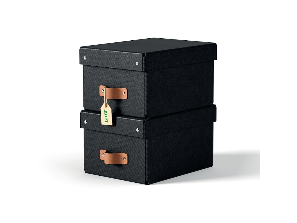 Opbevaringskasse Leitz Puro small sort 2 stk