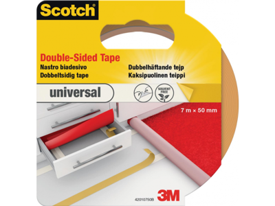 Tæppetape 3M dobbeltklæbende 50 mm x 7 meter