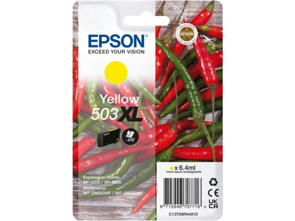 Epson blæk T503XL gul, 470 sider