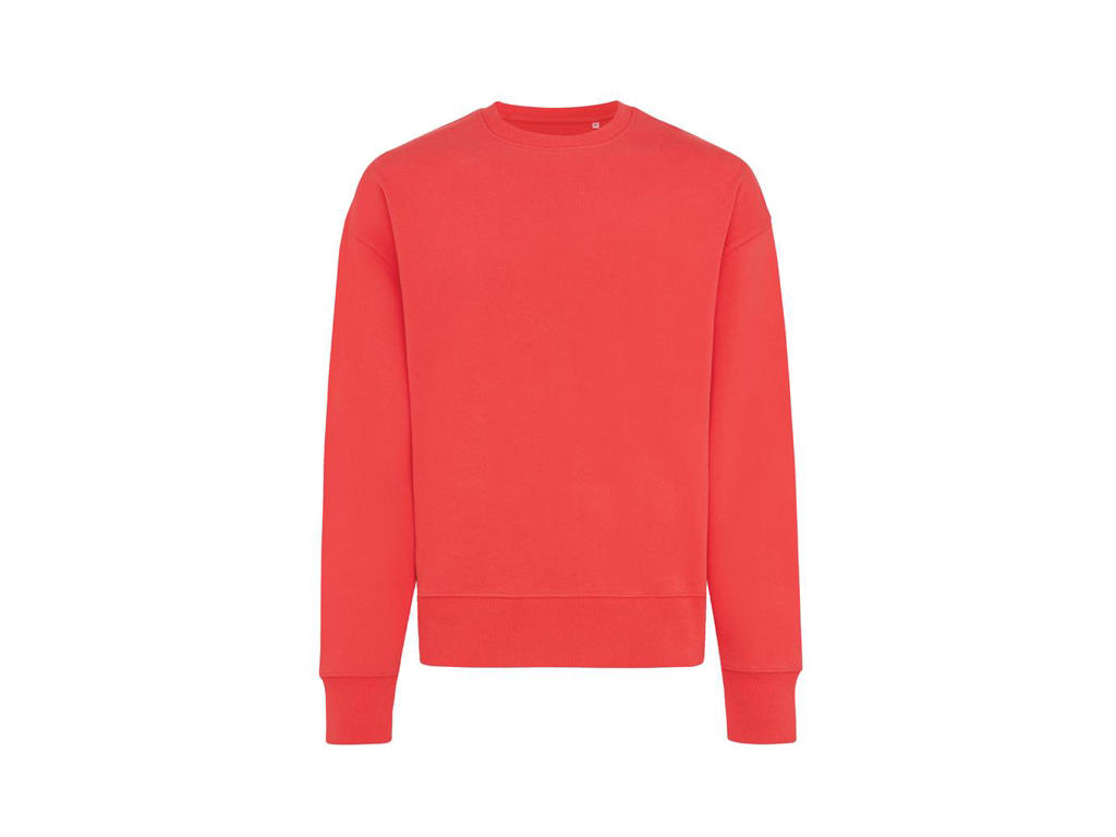 Iqoniq Kruger afslappet Crew neck i genanvendt bomuld, luscious red
