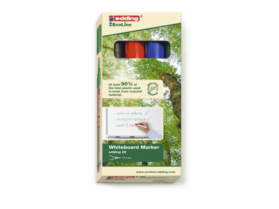 Whiteboardmarker Edding 28 Ecoline rund spids 4 ass