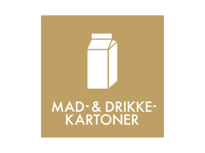 Affaldspiktogram MAD- & DRIKKEKARTONER | 12x12cm | 