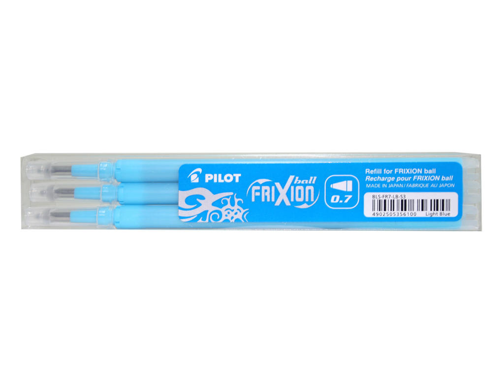 Refill Pilot FriXion lysblå 0,7 mm 3-stk