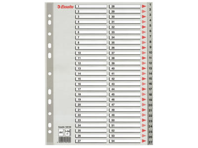 Talregister A4 Esselte 1-54 grå