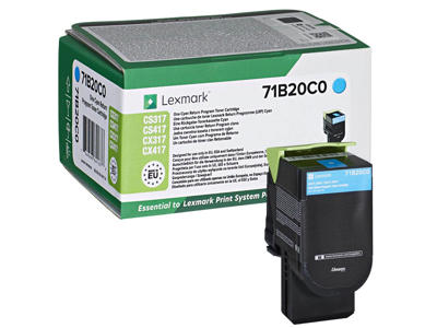Lexmark toner 702X 71B20C0 cyan, 2300 sider
