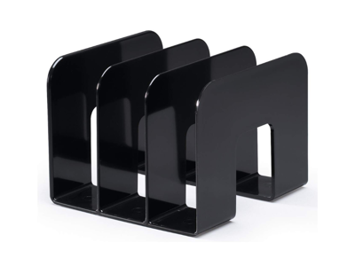 Bogstøtte TREND med 3 rum sort