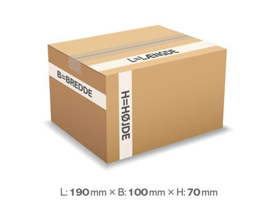 Papkasse 190x100x70 mm 3 mm - 1 liter