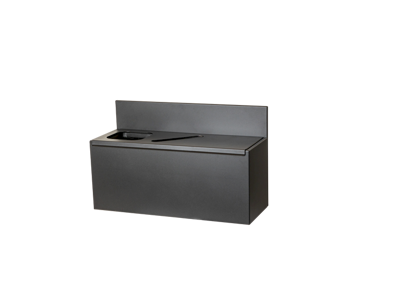 Affaldsspand til væg 3x15 liter sort 