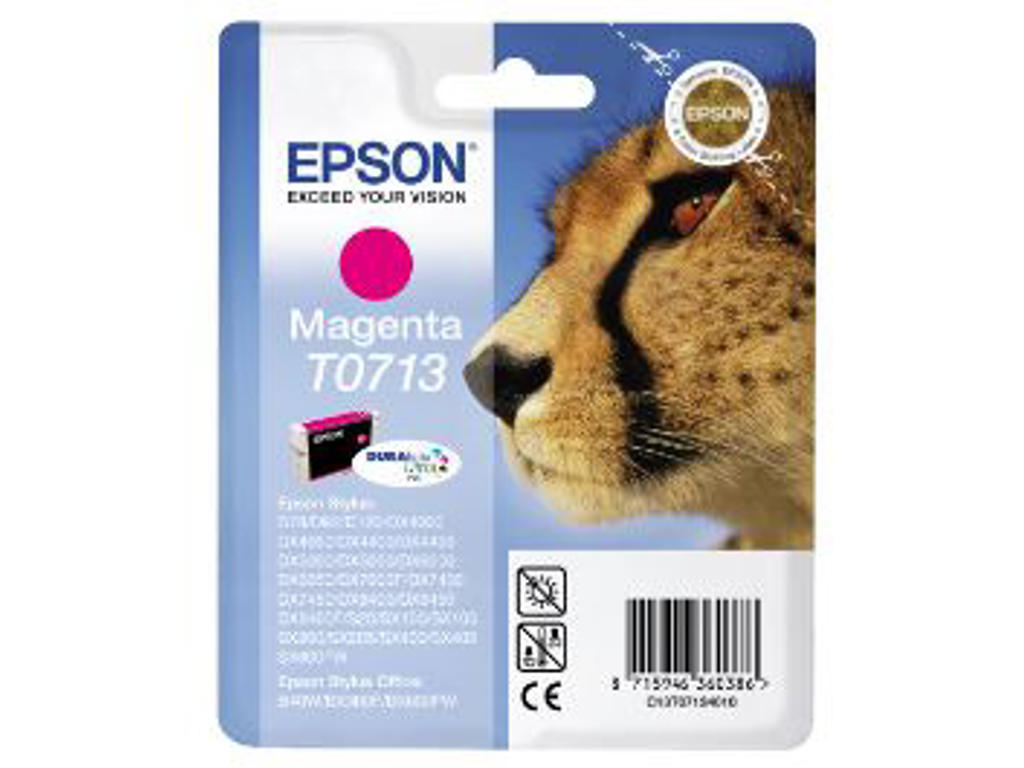 Epson T0713 blæk magenta, 280 sider