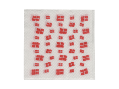Servietter 33x33 cm 1-lags hvid med flag 16x150 stk