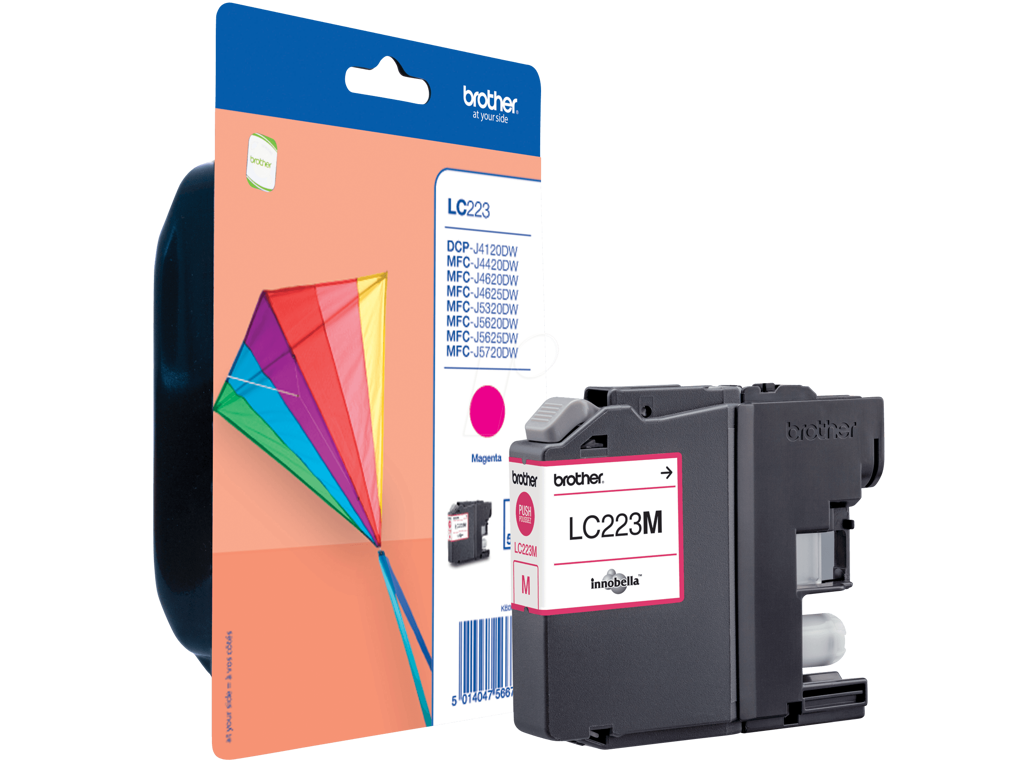 Brother blæk LC223M magenta, 550 sider