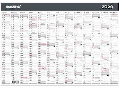 Kontorkalender Moderne A3 1x13 mdr. 2026