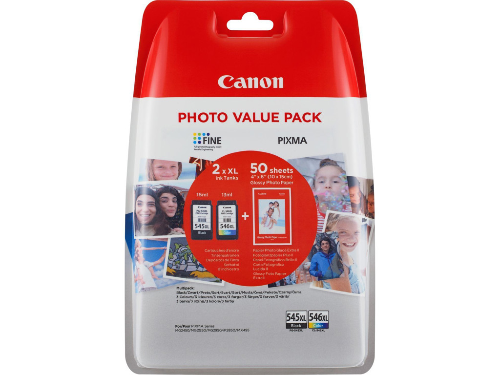 Canon blæk PG545XL /CL546 XL