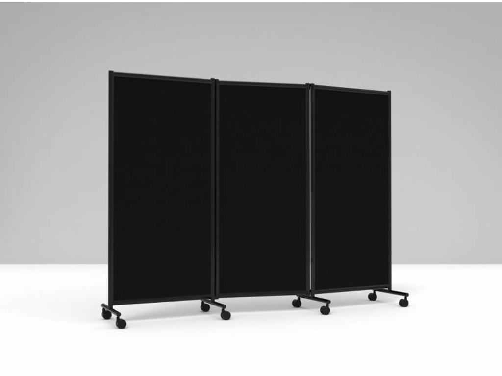 Lintex One Screen 3-delt, sort 2280 x 1705 mm