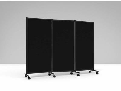 Lintex One Screen 3-delt, sort 2280 x 1705 mm