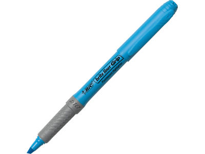 Overstregningstusch | Bic Brite liner grip | blå