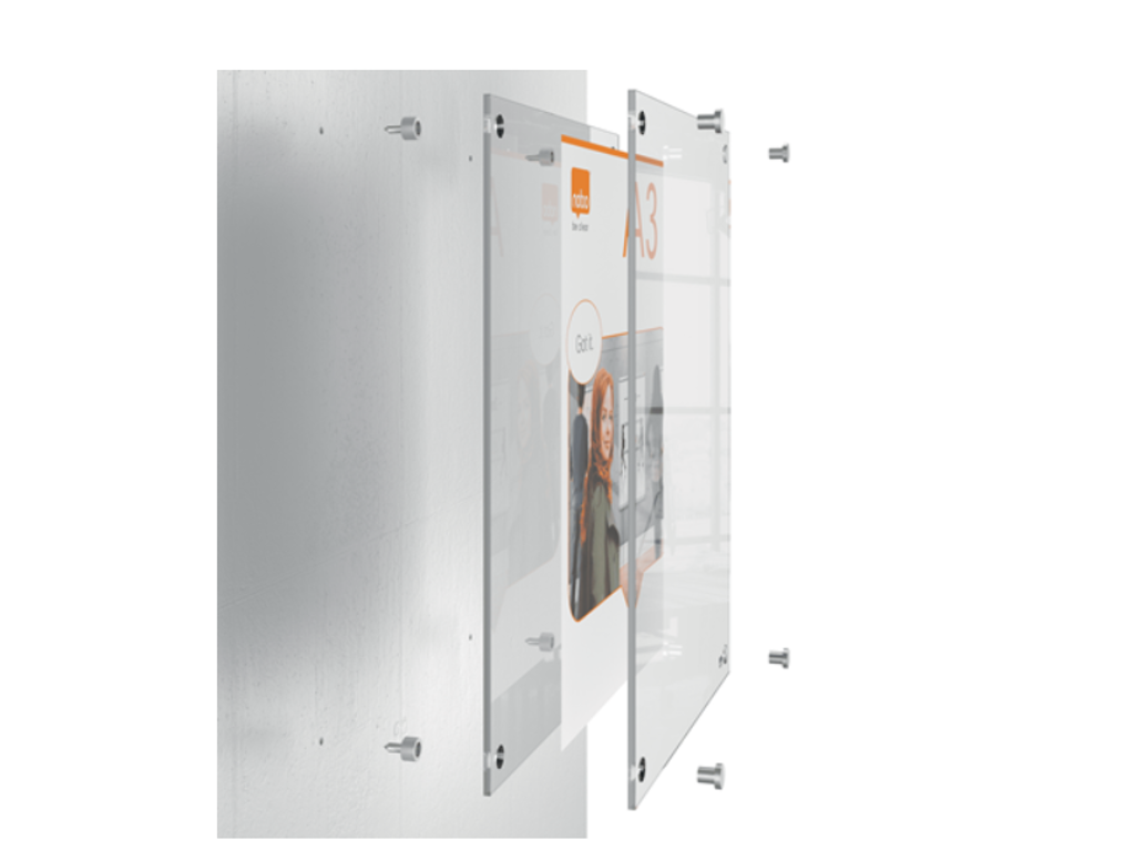 Akrylskilt Nobo Premium Plus A5 til montering