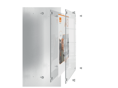 Akrylskilt Nobo Premium Plus A5 til montering