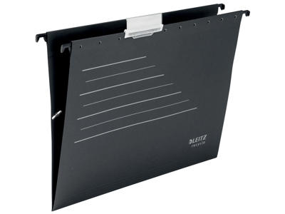 Hængemappe Leitz A4 Recycle plast sort 10 stk