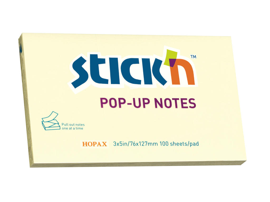 Notes Z 76x127 mm Stick'N gul