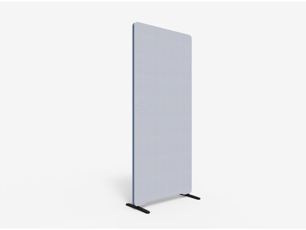 Lintex Gulvskærm Edge 800 x 1800 mm Lysgrå Fiji Stof/blå Kantliste