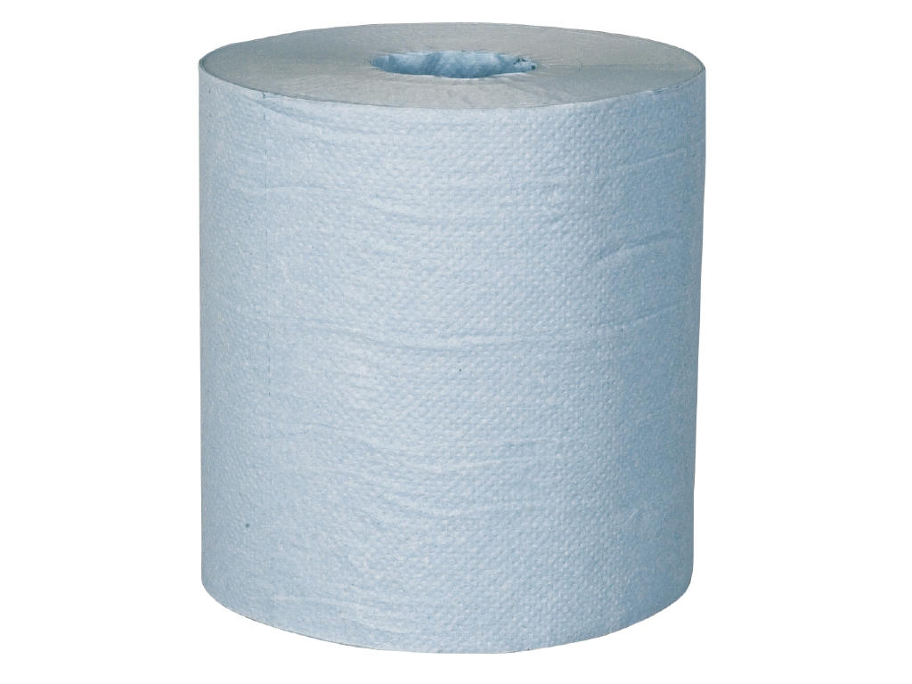 Håndklæderulle midi m/paprør blå 20 cm x 300 meter