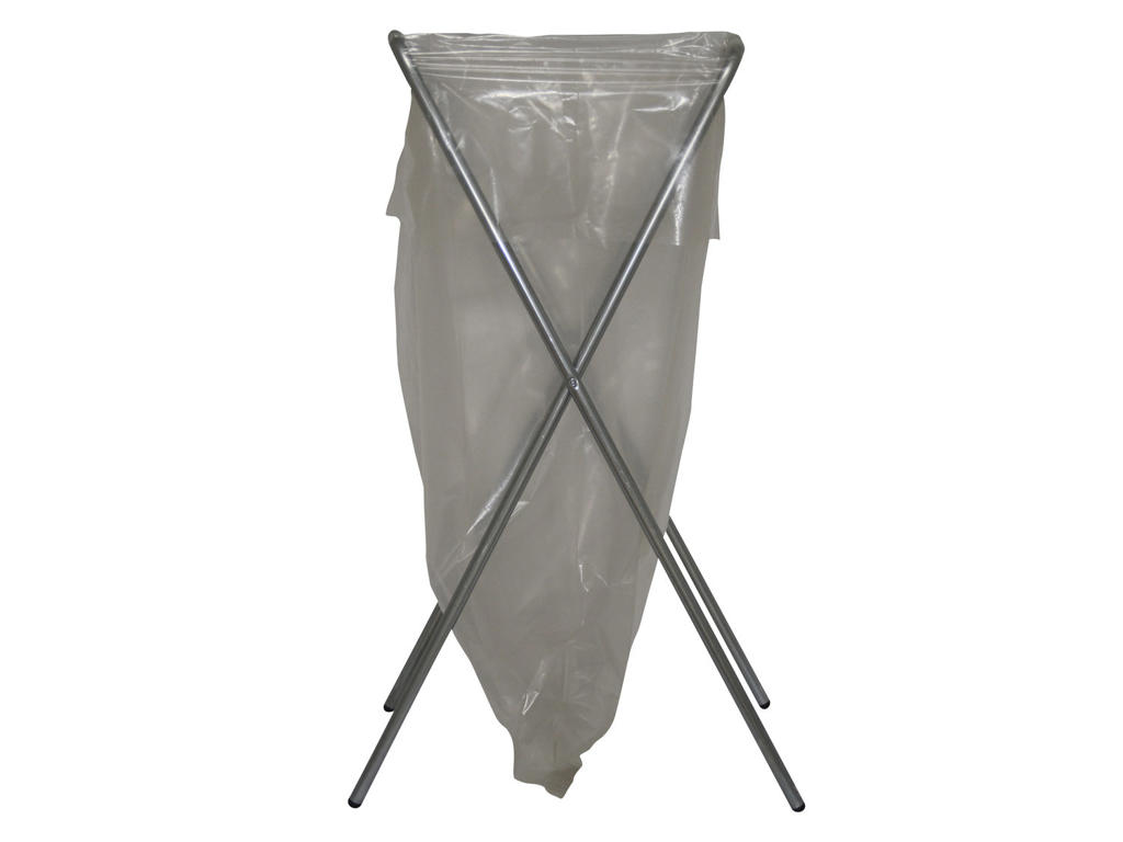 Affaldsstativ galvaniseret stål folde + gummifødder