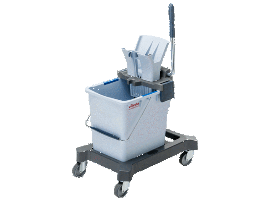 Rengøringsvogn UltraSpeed Pro Vileda inkl. fremfører, moppe, presse og skaft