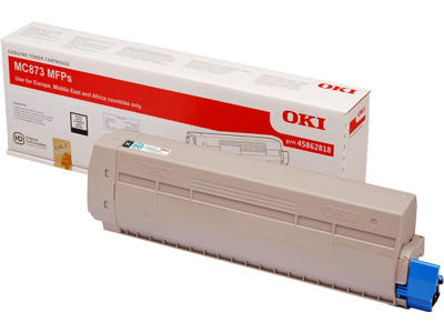 OKI toner MC873 sort 15K, 15000 sider