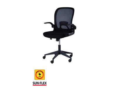 Kontorstol med armlæn | Sun-Flex Hideaway Chair | Sort