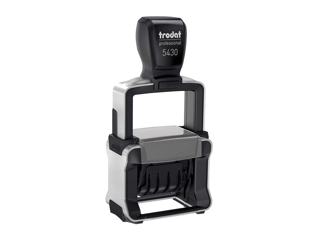 Datostempel Trodat 5430L med sort pude