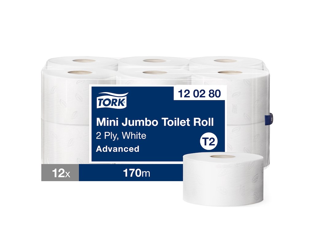 Toiletpapir Tork Jumbo Mini T2 120280 Advanced 2-lags 12 rl