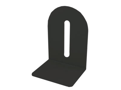 Bogstøtte metal 20 cm sort 