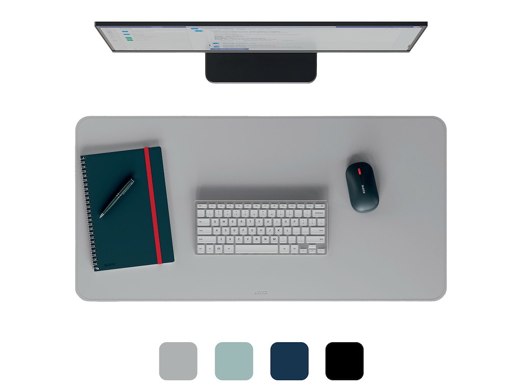 Skriveunderlag Leitz 80x40 cm lysgrå